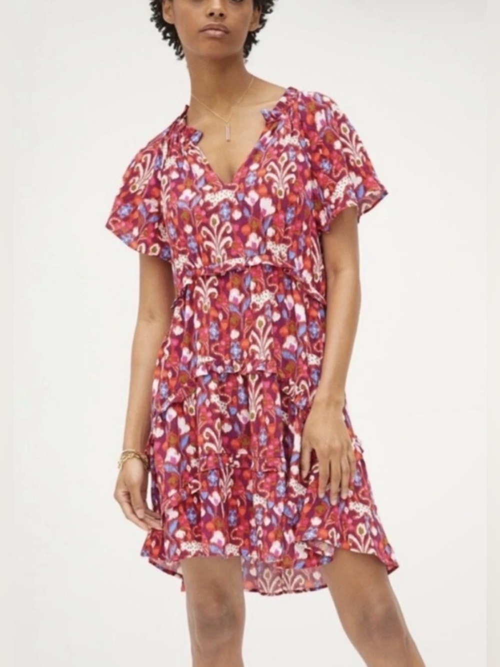 Anthropologie Robin Tiered Tunic Dress M